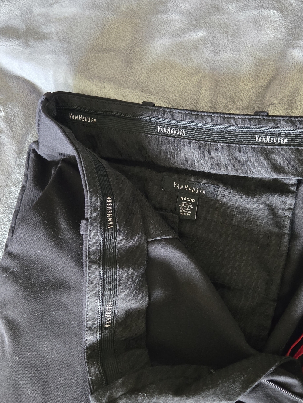 Van Heusen Black Men's Dress Pants - Solid Black